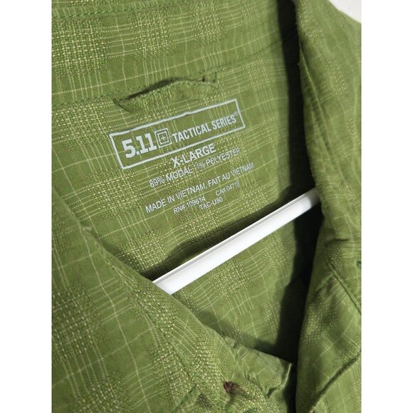 5.11 Tactical Shirts: Men's Green 71199 Select Covert Button Down Shirt Sz XL - Picture 2 of 4